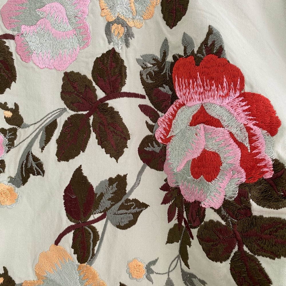 Anthropologie Let Me Be Long-Sleeve Embroidered Mini Dress XSP PXS new petite - Picture 8 of 9